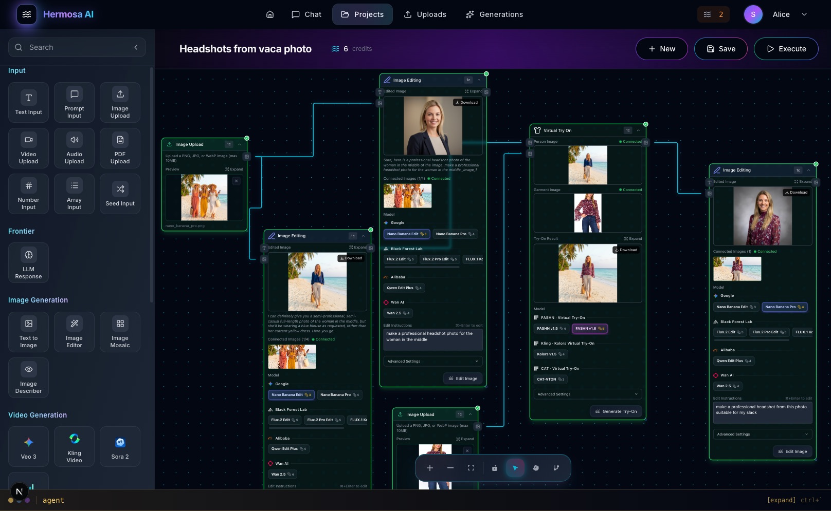 Visual AI Workflow Builder | Hermosa AI
